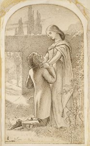 Due amanti in un giardino stellato, 1862 da Joseph Noel Paton